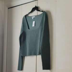 And Now This Ottoman Square-neck Long Sleeve Top